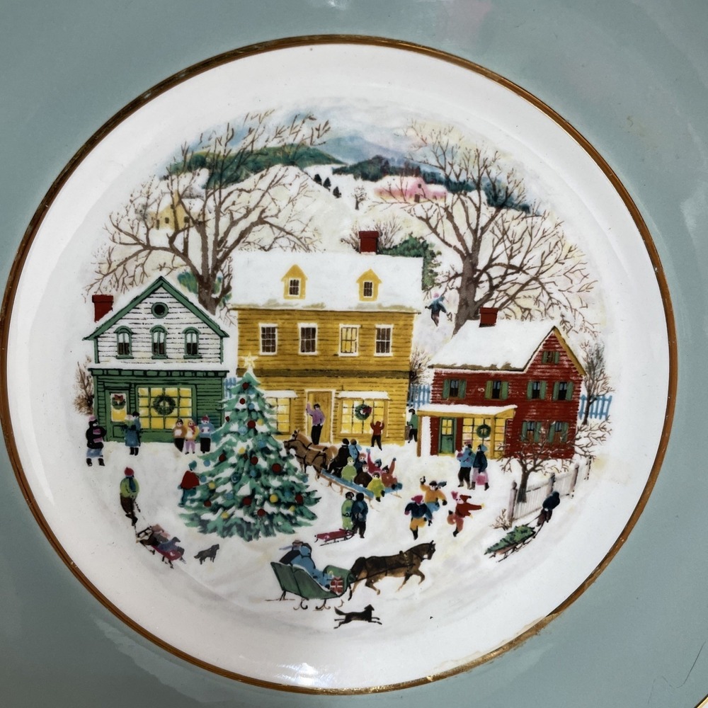 Christmas Plate Series Eighth Edition Country Christmas1980 ecoratP - Picture 2 of 3